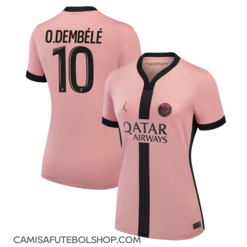 Camisa de time de futebol Paris Saint-Germain Ousmane Dembele #10 Replicas 3º Equipamento Feminina 2024-25 Manga Curta